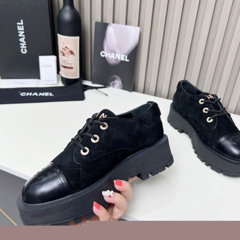 Ch*el leather shoes